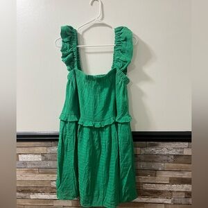 Pink Lily Vibrant Green Dress